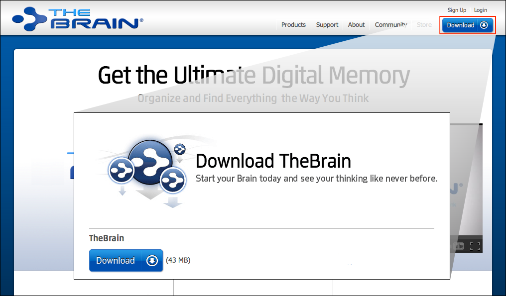 Thebrain software